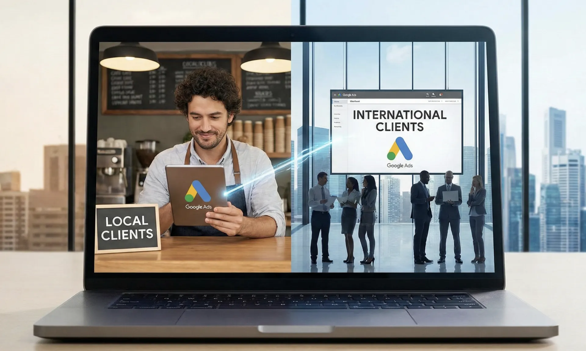 Competitor targeting system for Google Ads campaigns showing audience segments